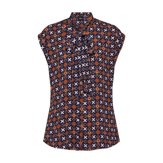 Wielokolorowa bluzka damska S.oliver Black Label w abstrakcyjne wzory bez rękawów 