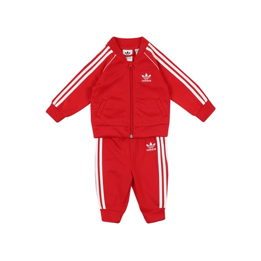 Odzież dla niemowląt czerwona Adidas Originals w paski chłopięca 