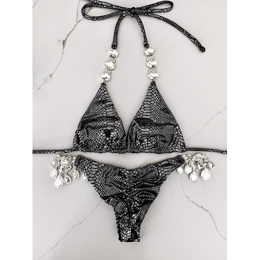 Metaliczne bikini zdobione kryształami Swarovskiego®   L Billion Ladies