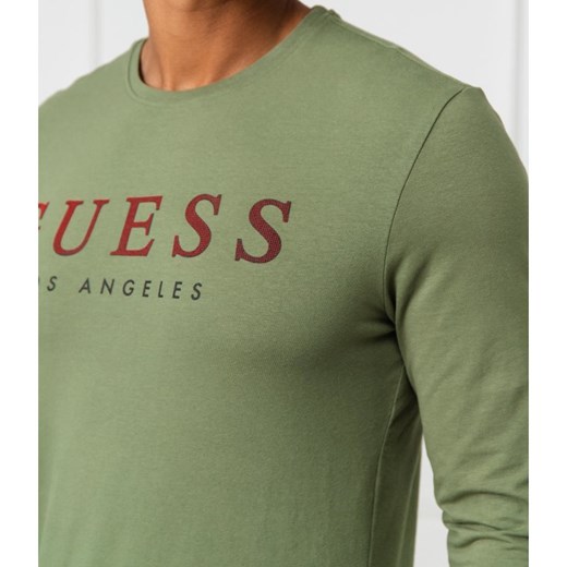 T-shirt męski Guess Jeans młodzieżowy z długim rękawem 