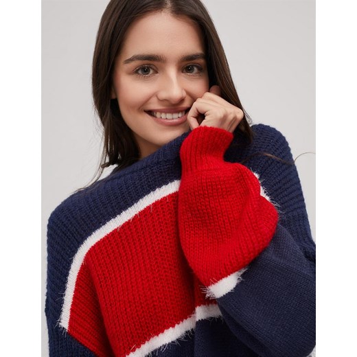 Sweter EMPEE Czerwony-Granat  Diverse XS 