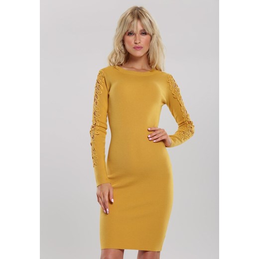 Żółta Sukienka Oriana  Renee M/L Renee odzież