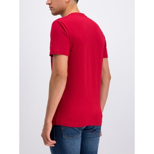 Ea7 Emporio Armani t-shirt męski czerwony z krótkim rękawem 