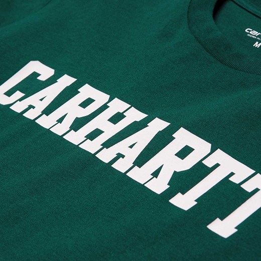 Koszulka męska Carhartt College T-Shirt I024772 DARK FIR/WHITE    sneakerstudio.pl