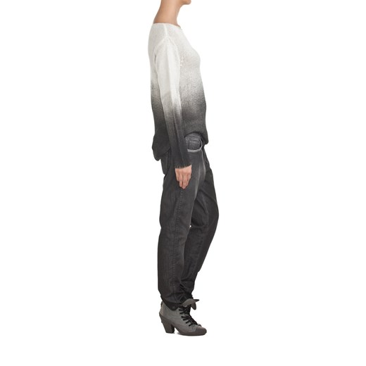Sweter cieniowany mostrami szary dwukolorowy