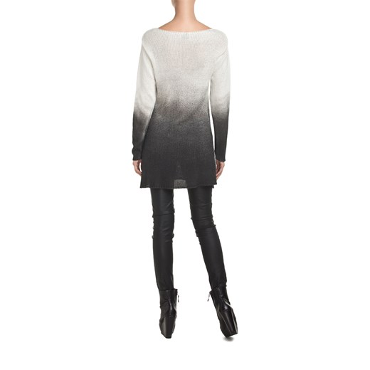 Sweter cieniowany mostrami szary klasyczny