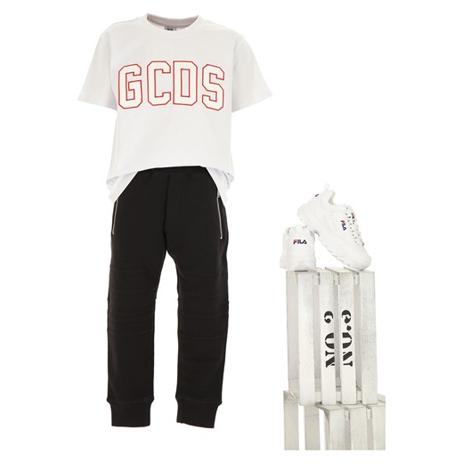 GCDS Koszulka Dziecięca dla Chłopców Na Wyprzedaży, biały, Bawełna, 2019, 10Y 6Y 8Y