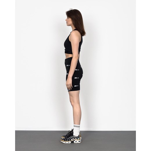 Bluzka damska Nike bez rękawów czarna z okrągłym dekoltem z aplikacjami  