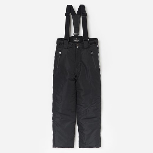 Reserved - Ocieplane spodnie z szelkami - Czarny  Reserved 110 