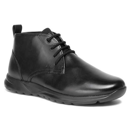 Geox buty zimowe męskie sznurowane czarne na zimę 