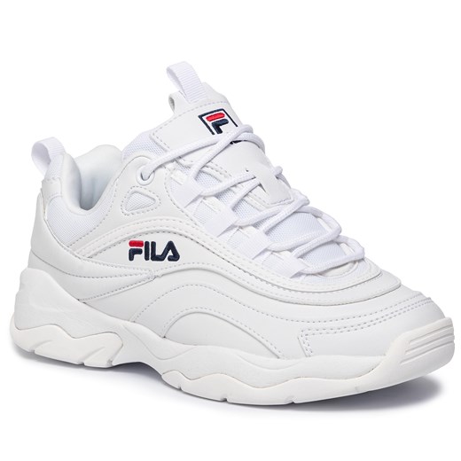 Sneakersy damskie Fila białe na platformie na wiosnę 