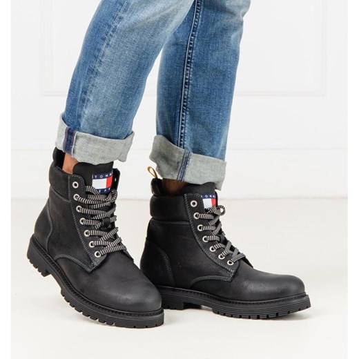 Tommy Jeans buty zimowe męskie wiązane militarne 