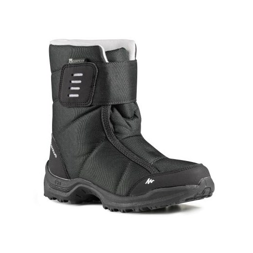 Buty turystyczne zimowe wysokie SH100 x-warm dla dzieci czarne