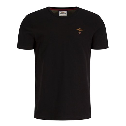 T-shirt męski czarny Aeronautica Militare casual 