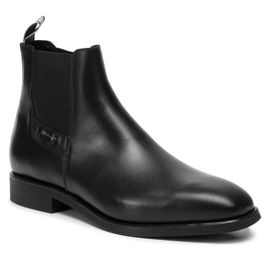 Czarne buty zimowe męskie Gant eleganckie bez zapięcia 