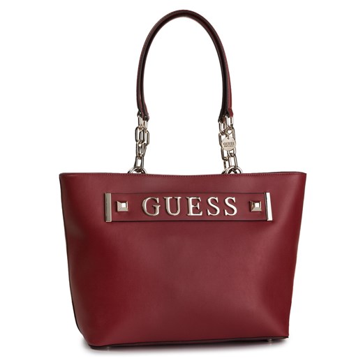 Shopper bag Guess bez dodatków na ramię matowa 