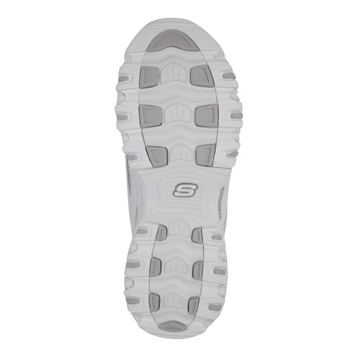 Sneakersy damskie Skechers białe sportowe skórzane sznurowane na platformie bez wzorów 