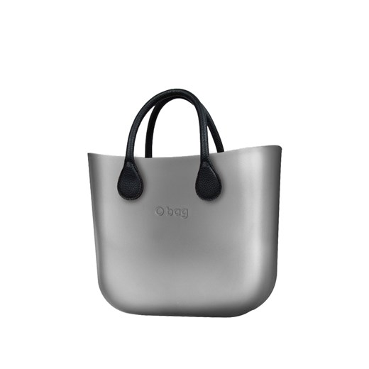Shopper bag O Bag srebrna duża do ręki bez dodatków 