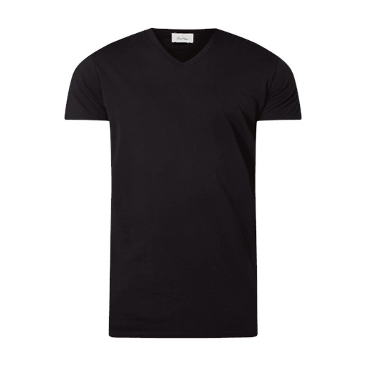 T-shirt męski American Vintage bawełniany czarny z krótkim rękawem 