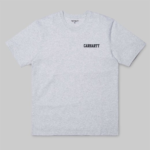 Koszulka męska Carhartt College Script T-Shirt I024806 ASH HEATHER/BLACK Carhartt Wip   sneakerstudio.pl
