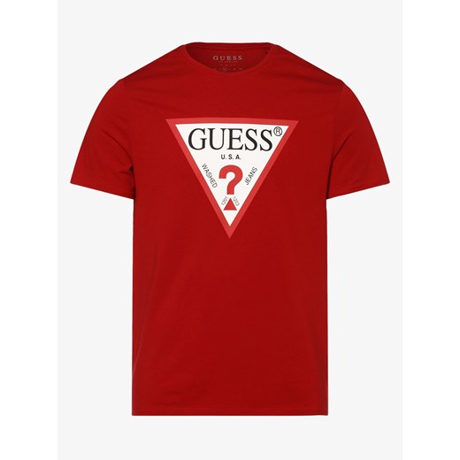 Guess Jeans - T-shirt męski, czerwony Guess Jeans  XL vangraaf