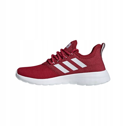 Buty sportowe damskie Adidas Neo czerwone bez wzorów na płaskiej podeszwie 