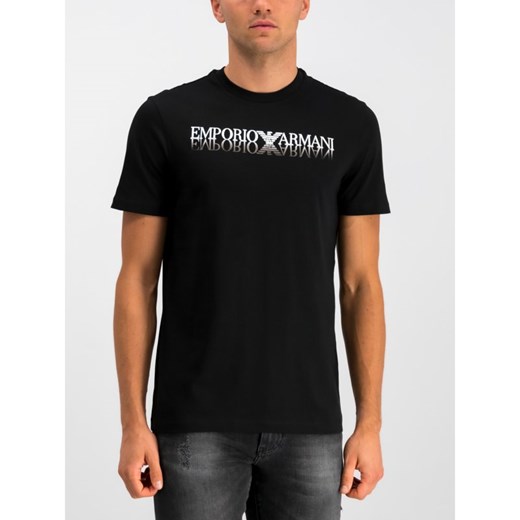 T-shirt męski Emporio Armani z napisami z krótkim rękawem 