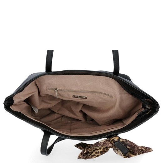 David Jones Firmowe Torebki Damskie w modne kratkowane wzory Czarna (kolory) David Jones PaniTorbalska