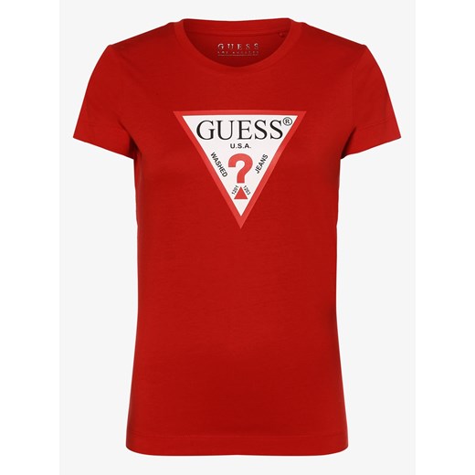 Guess Jeans - T-shirt damski, czerwony  Guess Jeans M vangraaf