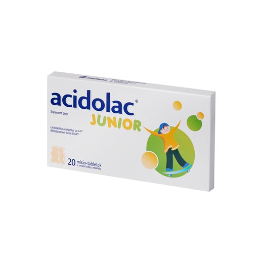 Acidolac Junior 20 56 g odporność biała czekolada    Oficjalny sklep Allegro