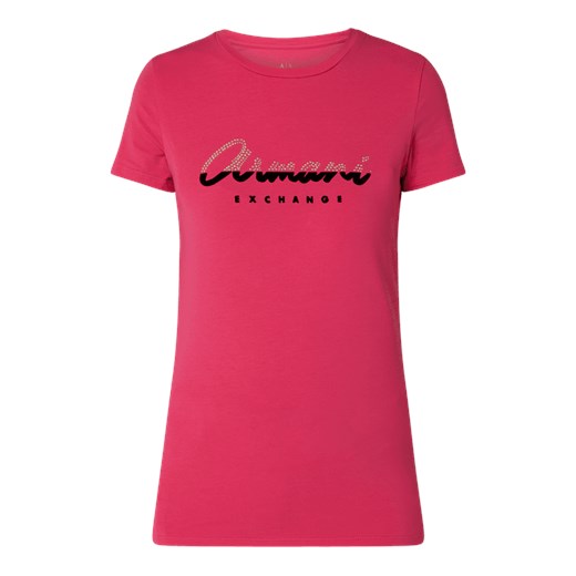 T-shirt z nadrukiem flokowym z logo  Armani XL Peek&Cloppenburg 