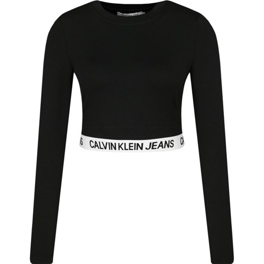 Bluzka damska Calvin Klein czarna na jesień casual 