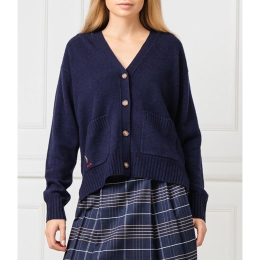 Sweter damski Polo Ralph Lauren z dekoltem w literę v bez wzorów 