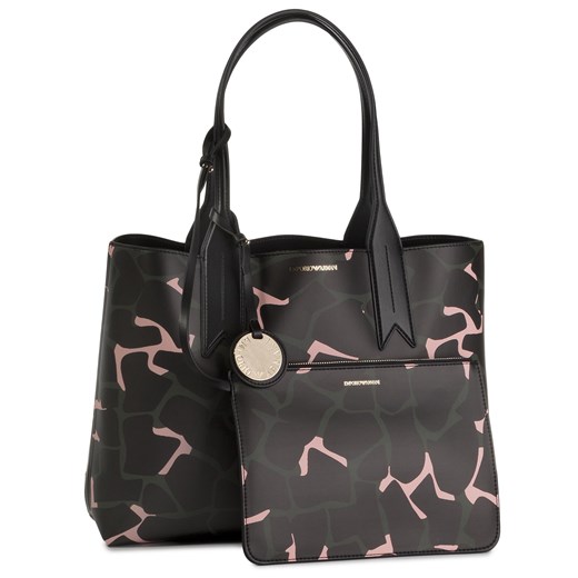 Shopper bag Emporio Armani elegancka bez dodatków na ramię 