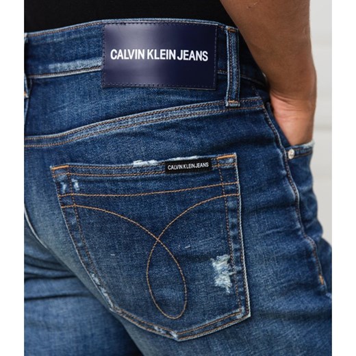 Jeansy męskie Calvin Klein bez wzorów 