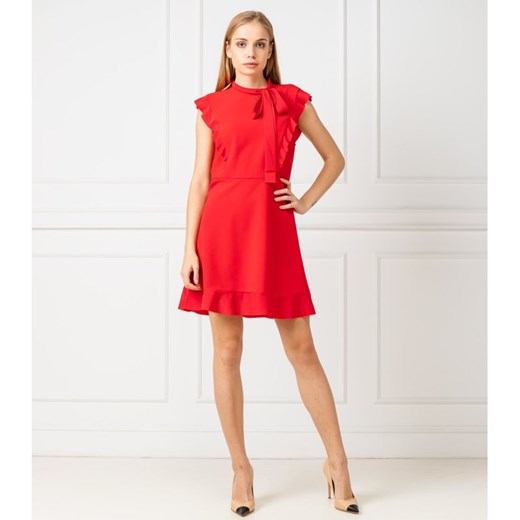 Red Valentino sukienka bez wzorów czerwona bez rękawów na randkę mini 