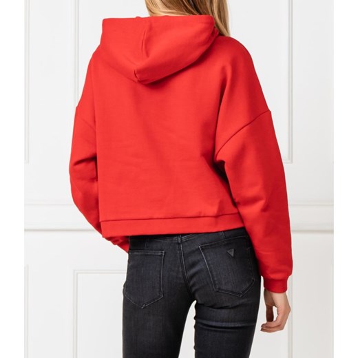 Bluza damska czerwona Guess Jeans casualowa na jesień 