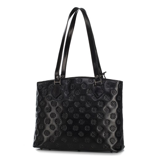 Shopper bag czarna Wittchen duża bez dodatków na ramię elegancka 