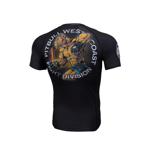 Koszulka sportowa Pit Bull czarna w nadruki 