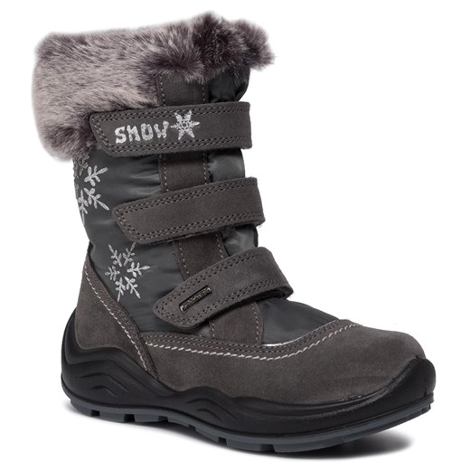 Buty zimowe dziecięce czarne Imac na rzepy śniegowce 