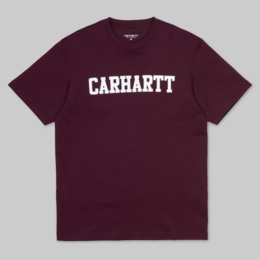 Czerwony t-shirt męski Carhartt Wip z krótkimi rękawami 