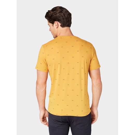 T-shirt męski Tom Tailor żółty wiosenny 