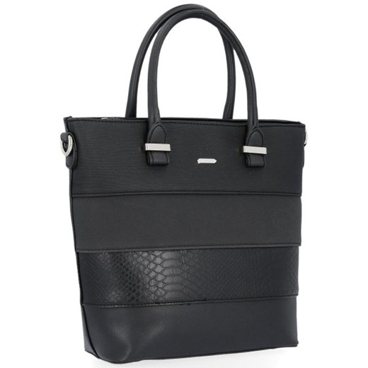 Shopper bag David Jones do ręki średnia bez dodatków elegancka