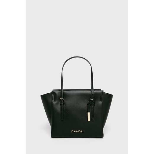 Shopper bag Calvin Klein elegancka bez dodatków ze skóry ekologicznej 