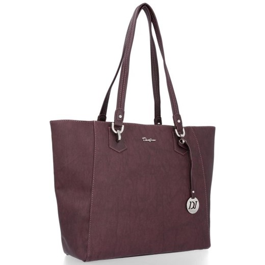 David Jones shopper bag ze skóry ekologicznej elegancka na ramię 