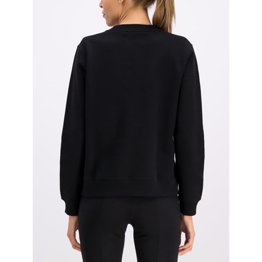Bluza damska czarna Calvin Klein z napisami krótka 