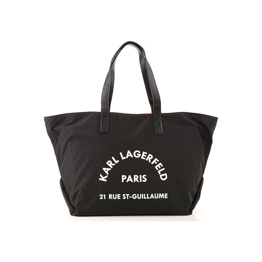 Shopper bag Karl Lagerfeld bez dodatków w stylu młodzieżowym 