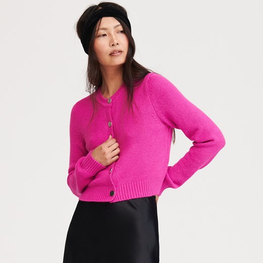 Reserved - Sweter w kolorze fuksji - Różowy  Reserved M 