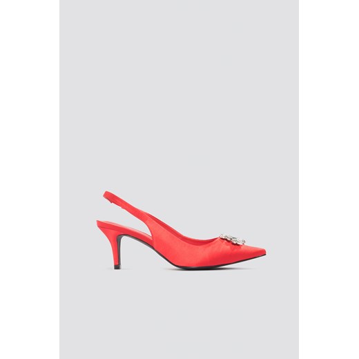 NA-KD Shoes Czółenka na niskim obcasie ze zdobieniem - Red