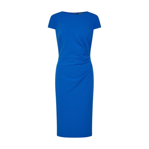 Sukienka Ralph Lauren z okrągłym dekoltem niebieska z krótkimi rękawami gładka prosta 
